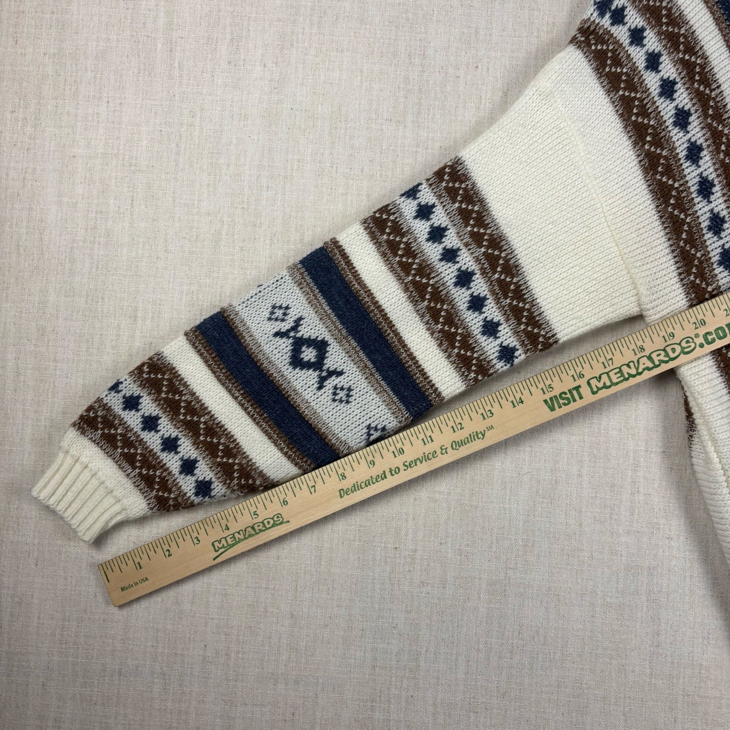 Vintage Abstract Aztec Geometric Clifton Place USA Made Med/Large Knit Sweater