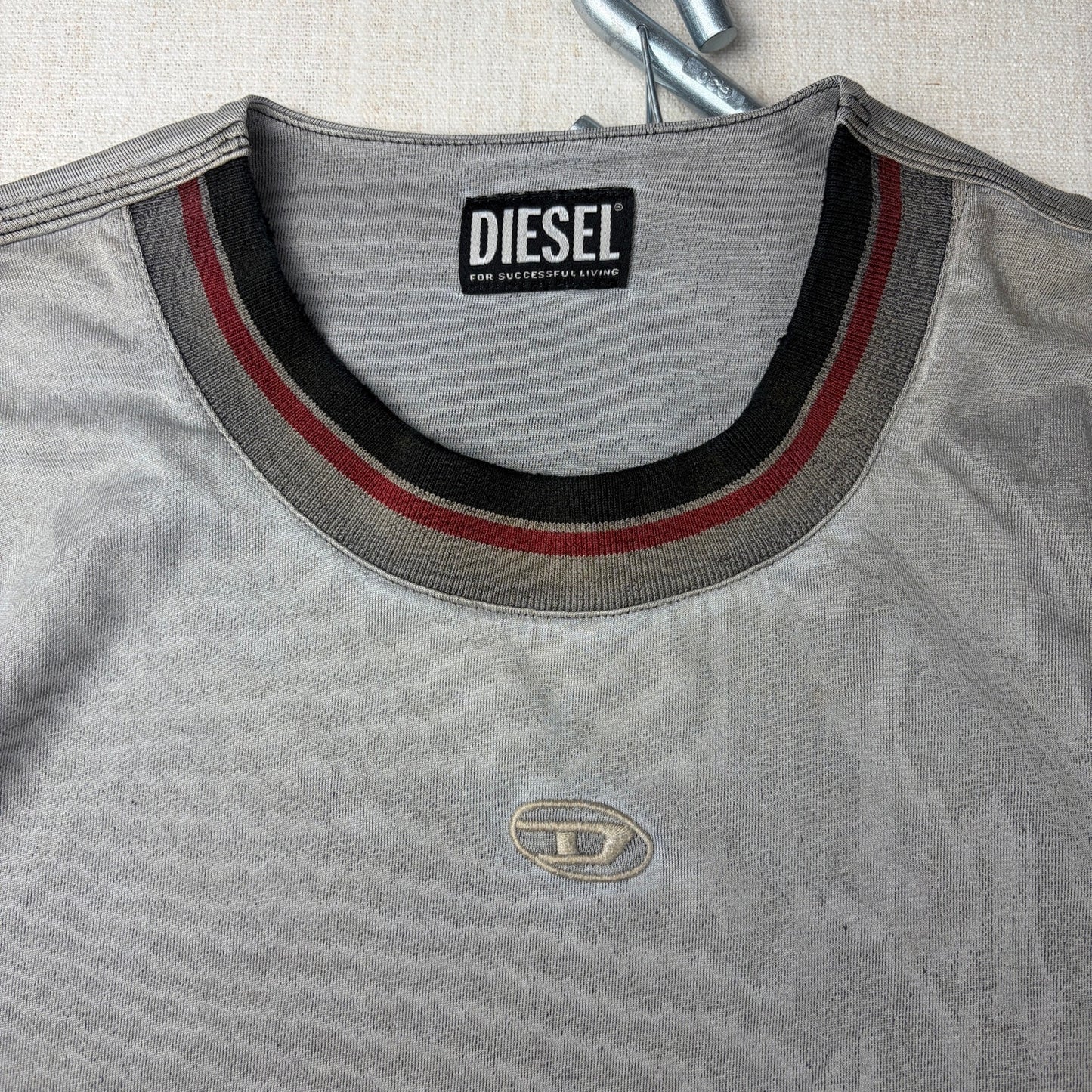 Diesel Designer Y2K Center Logo Essential Streetwear Large Shirt