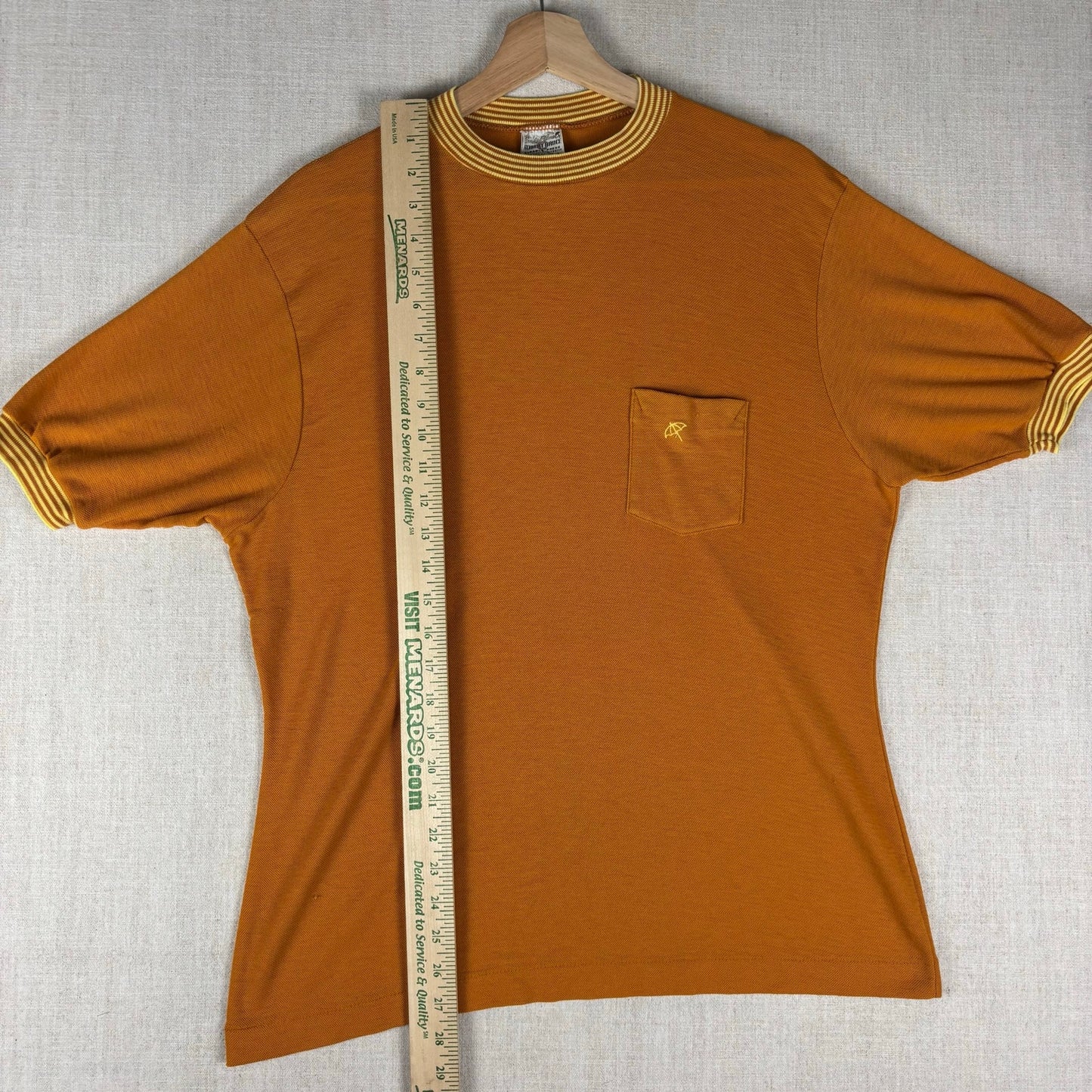 Vintage Arnold Palmer Robert Bruce 1960s Shirt Golf Ringer Striped Mock Neck SzL