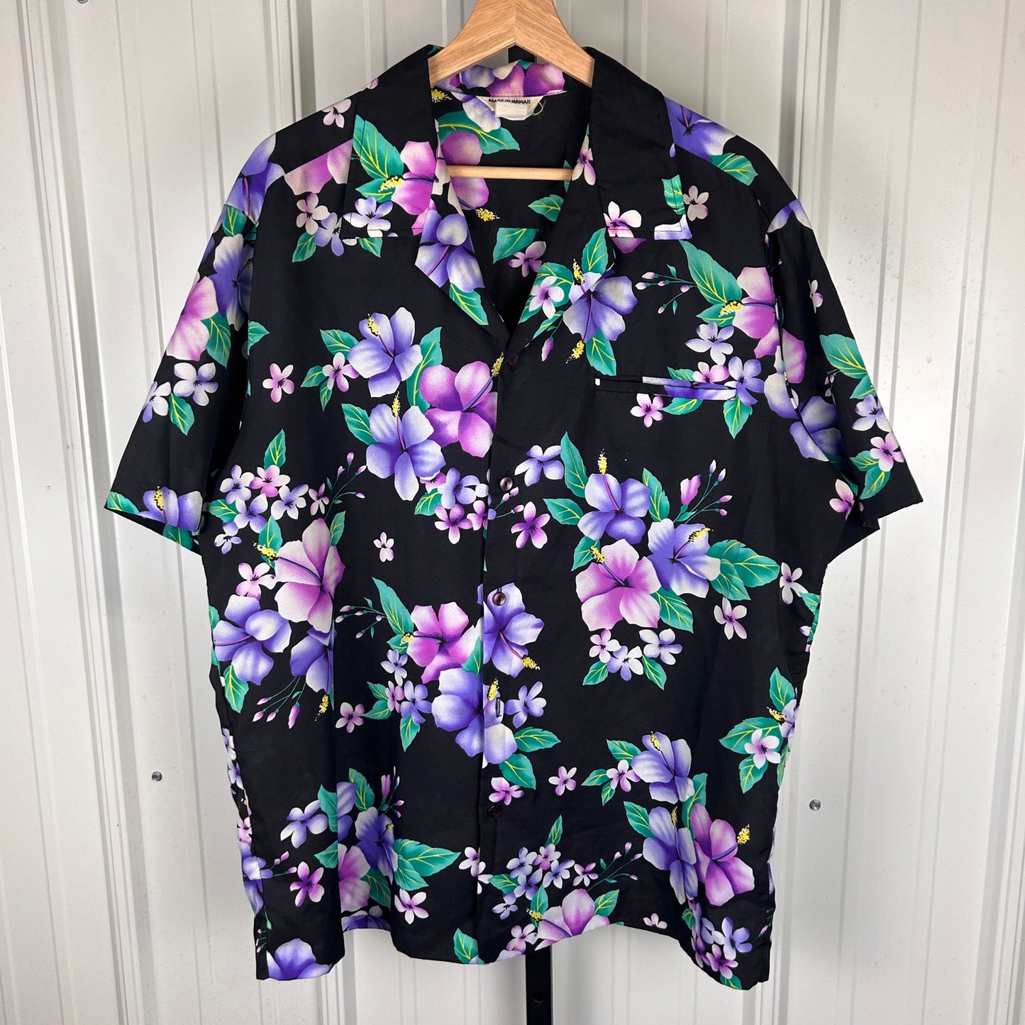 Floral Hawaiian Made in Hawaii XL Vintage Pocket Button Up Shirt