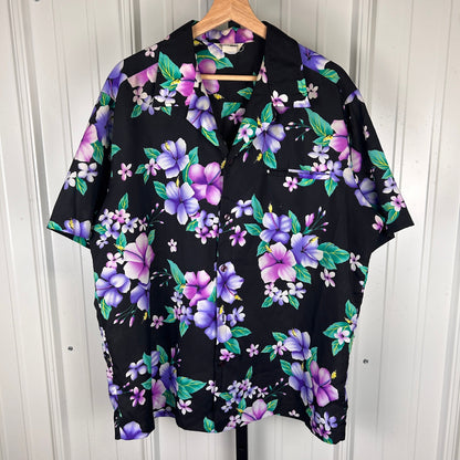 Floral Hawaiian Made in Hawaii XL Vintage Pocket Button Up Shirt