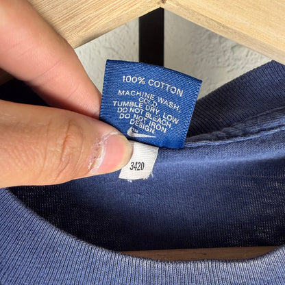 Vintage Nike 1980s Rare Blue Tag Striped Large Longsleeve Shirt