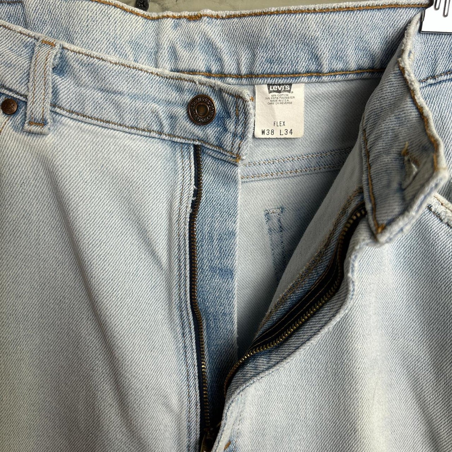 Levi’s Brown Tab 540 Flex Light Blue Wash Vintage Made in USA Jeans