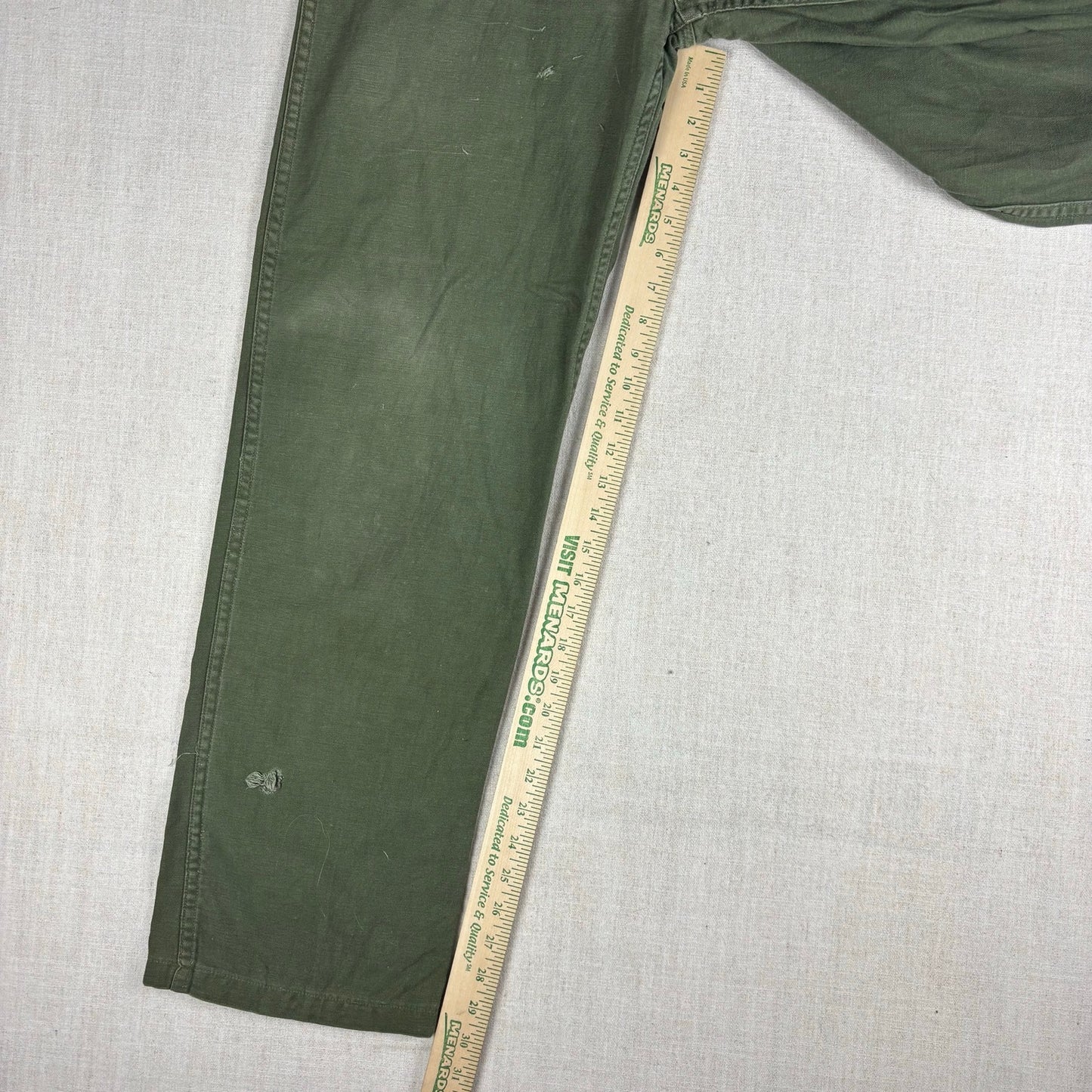 Vintage 1960s Military OG 107 Sateen Baker Cotton Pants Trousers 30x33