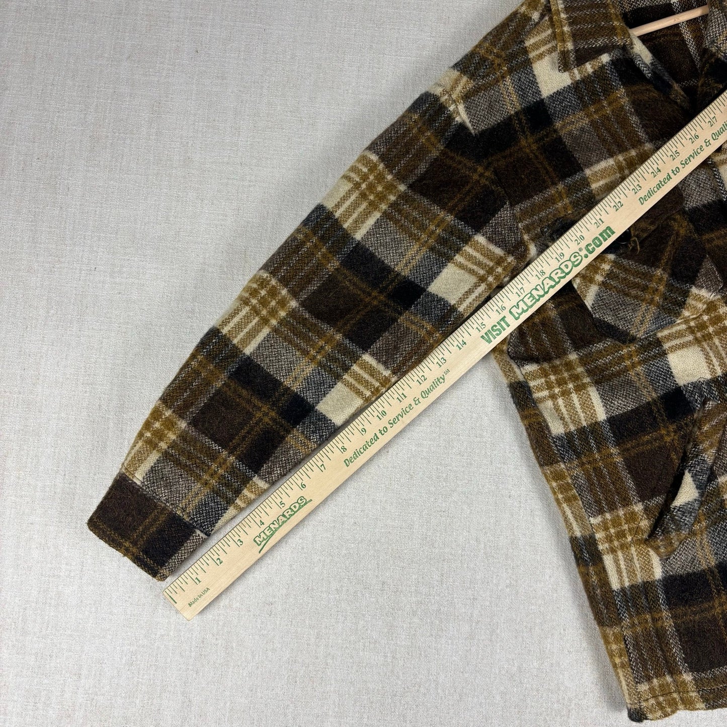 Vintage Mohair Deacon Brothers Wool Plaid Button Up Flannel Large
