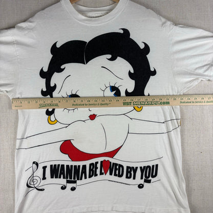 Vintage Betty Boop I Wanna Be Loved By You 90s Wrap Around XL Shirt