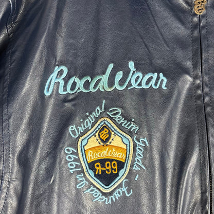 Y2K RocaWear Faux Leather Wave Style Hip Hop XL Jacket
