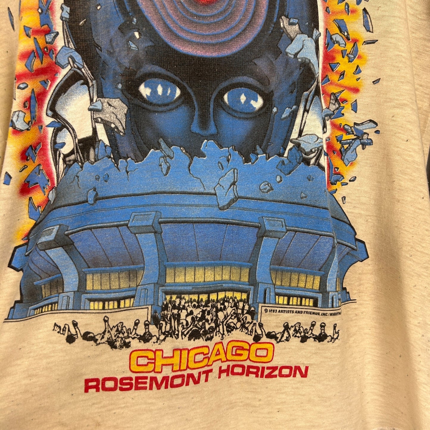 Journey Chicago 1983 Frontiers Concert World Tour Small Sportswear Raglan Shirt