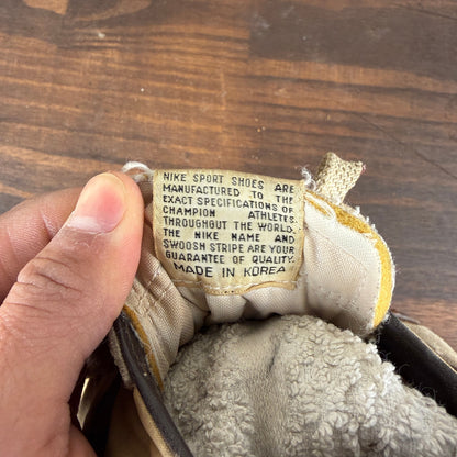 1980s Nike Oceania Trainers Made in Korea Dark Brown Mens 8.5