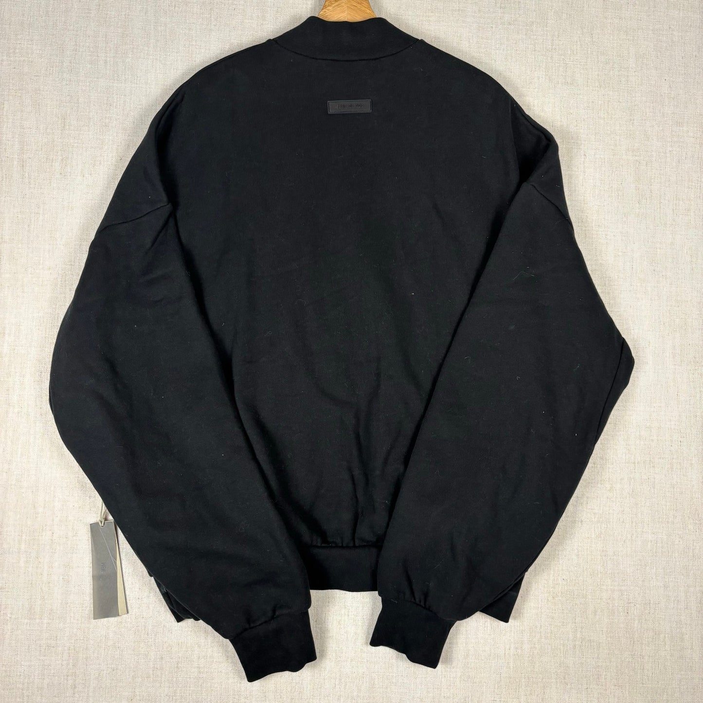 Essentials Fear of God NWT Mock Neck Jet Black Large Crewneck Sweater