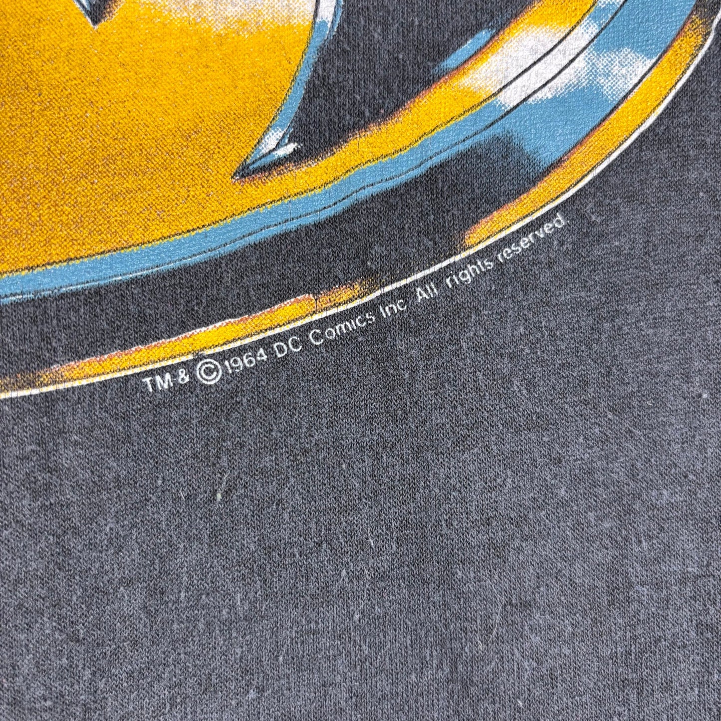 Vintage Batman Movie 1989 Chrome Bat Logo Small Promo Shirt