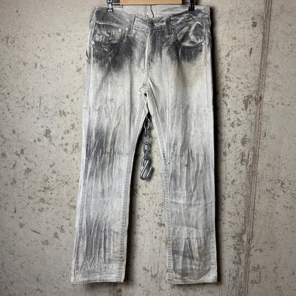 True Religion World Tour Kiss Of Death Wash 33" Cotton Straight Fit Jeans