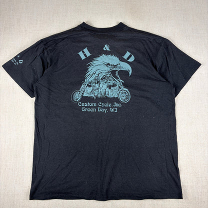 Vintage Harley Davidson 3D Emblem Sink Your Claws Tee 1993 XL