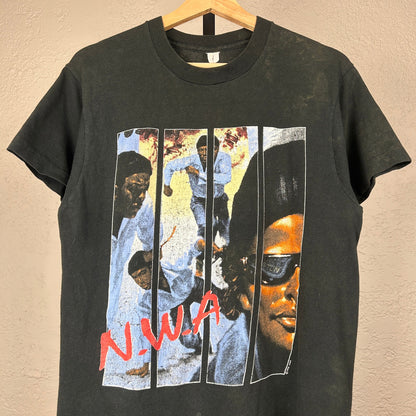 NWA Vintage 1990 RARE Rap Tee 100 Miles and Runnin' Easy E Ice Cube Medium Tee