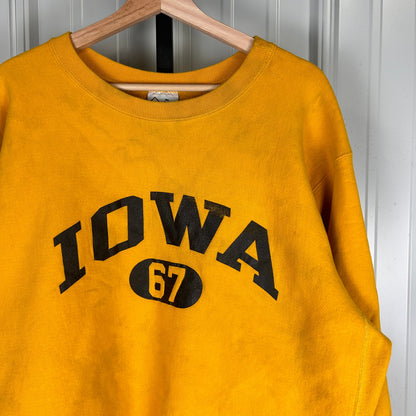 University of Iowa Heavyweight Cotton Vintage XL RARE 67 Crewneck