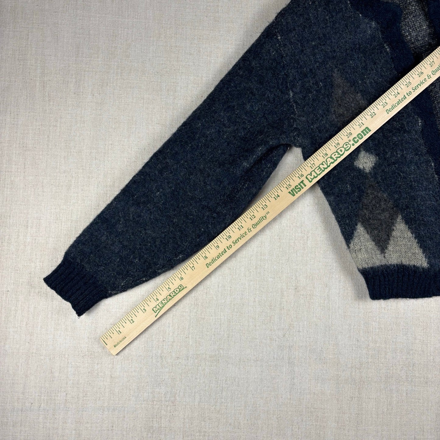 Vintage Mohair Wool 1960s Argyle Diamond Puritan Cardigan Size 44