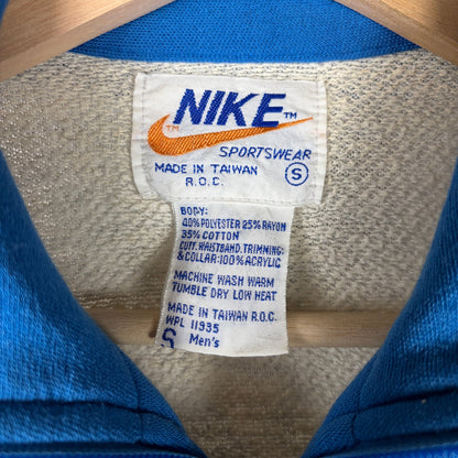 Vintage 1970s Nike Orange Swoosh Small Distressed Tracksuit Jacket