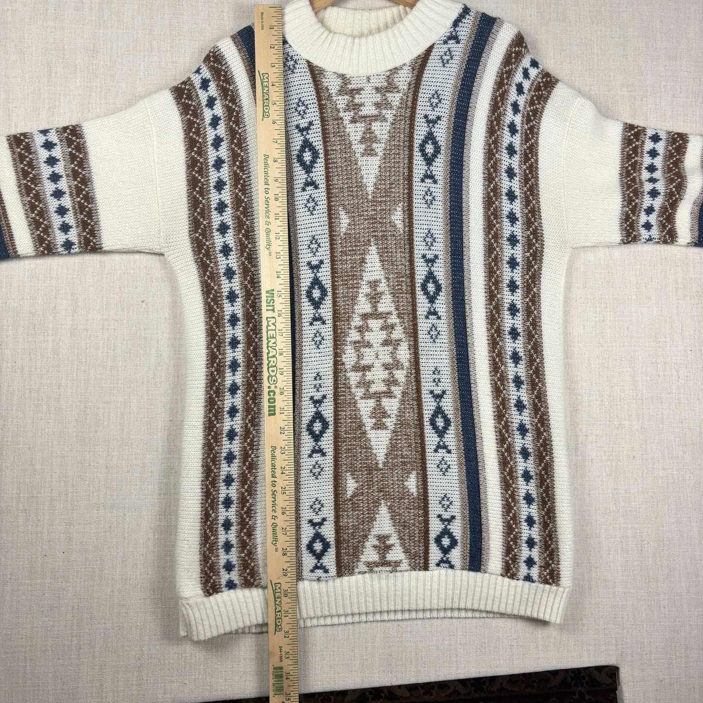 Vintage Abstract Aztec Geometric Clifton Place USA Made Med/Large Knit Sweater