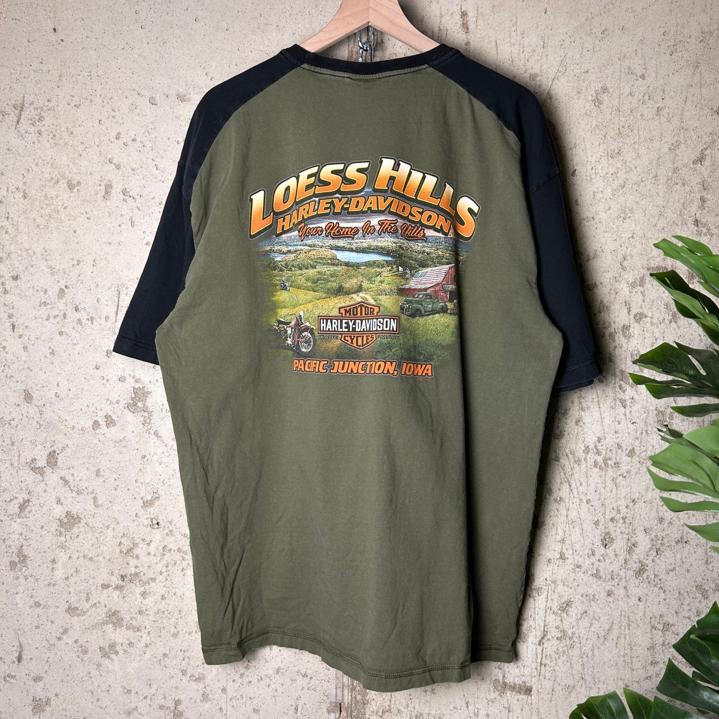 Harley Davidson Spellout Two Tone Iowa 2XL Shirt