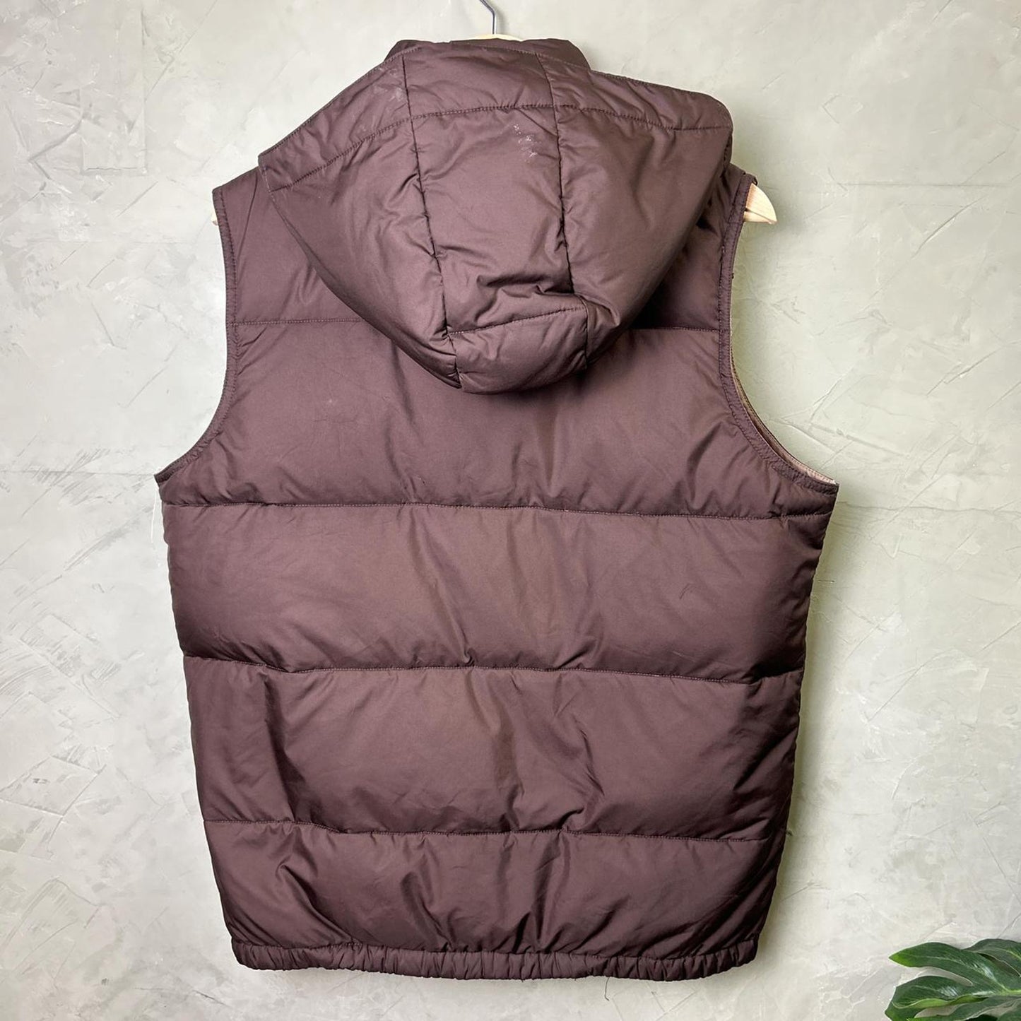 Polo Ralph Lauren Brown Hooded Puffer Vest Large