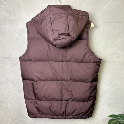 Polo Ralph Lauren Brown Hooded Puffer Vest Large