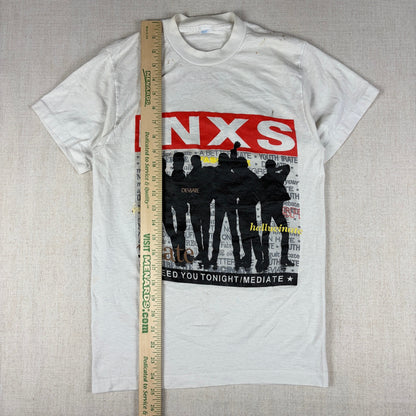 Vintage INXS 1988 Kick Tour Australian Rock Band Small Tee