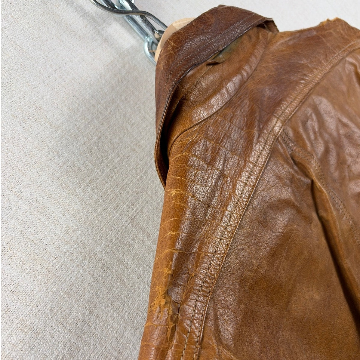 Vintage 70s Leather England Made Hardwear Clothing Co. Small Jacket