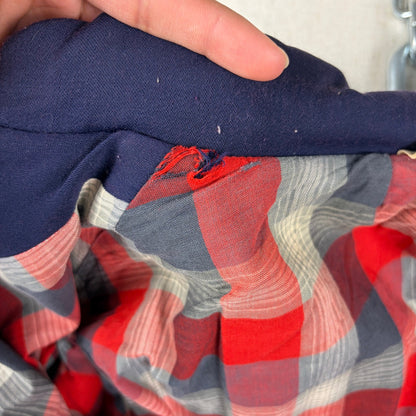 Vintage 1950s Ricky Gabardine Rayon Jacket Rockabilly Plaid Desmonds Medium