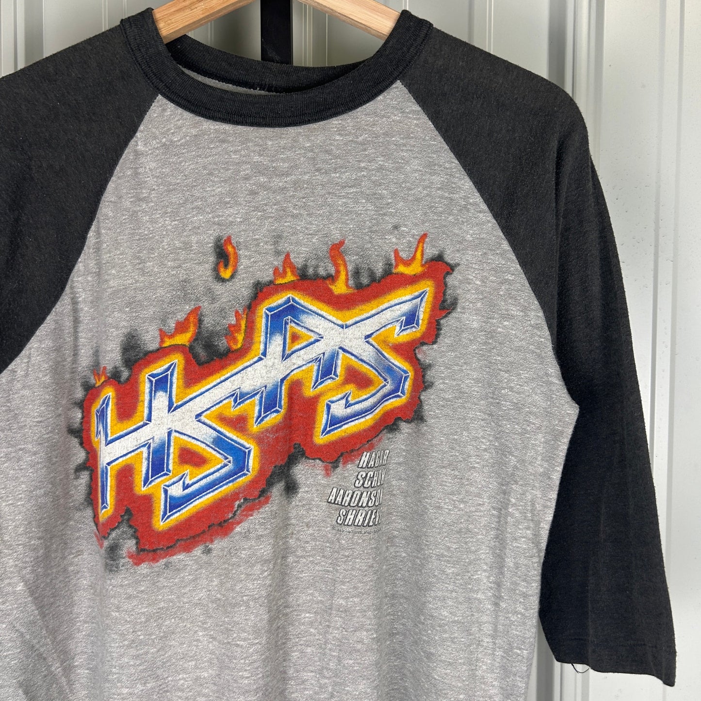 RARE 1983 HSAS Hagar Schon Aaronson Shrieve World Premiere Medium Raglan Shirt