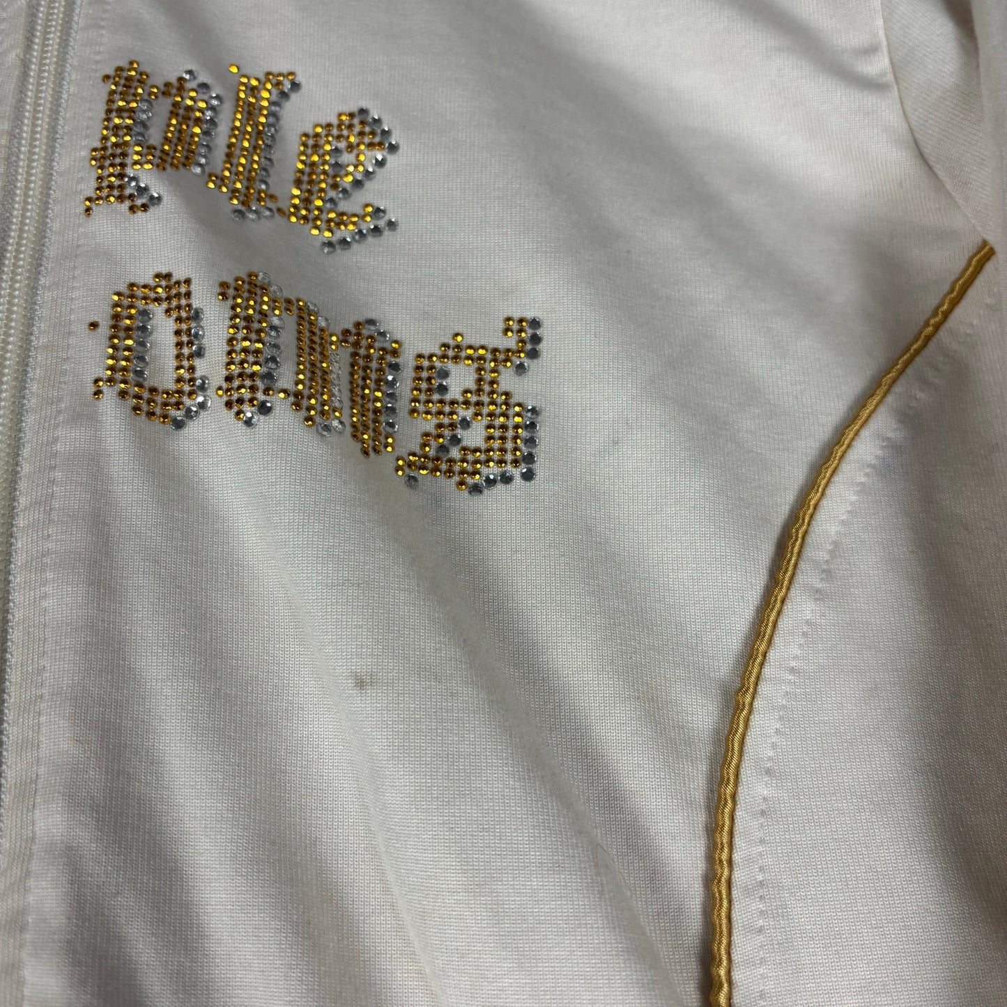 Y2K Apple Bottoms Rhinestone Tracksuit Top Belt Detail XL