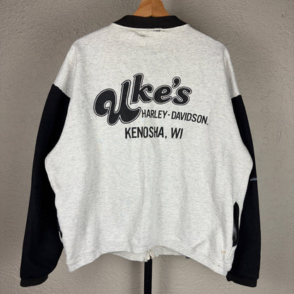 Harley Davidson 1998 Kenosha Wisconsin Two Tone XXL Full Zip Sweater