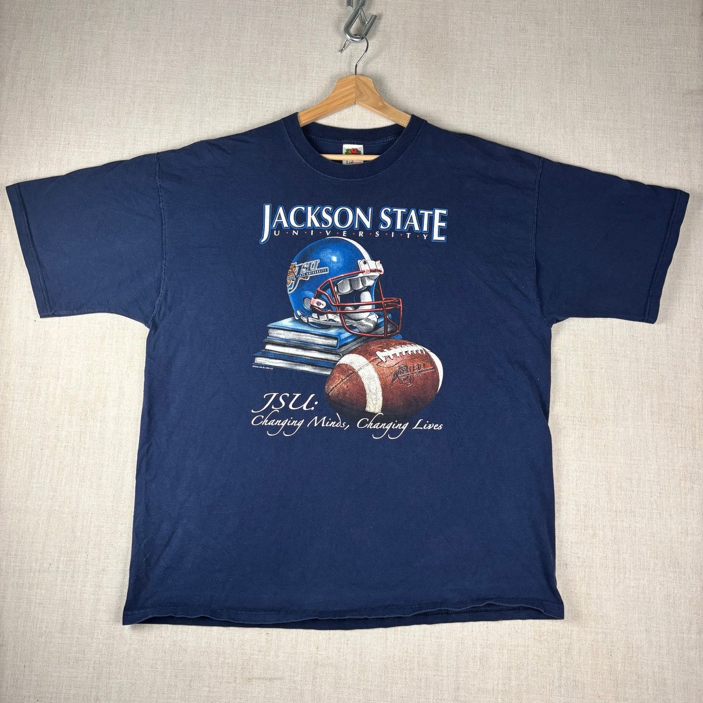 Vintage Jackson State University Football Helmet Logo XXL Shirt