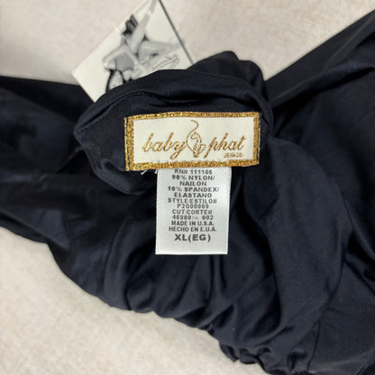 Baby Phat Y2K Halter Mini Dress NWT 00s Archive Gold Tone Chain Neckline XL
