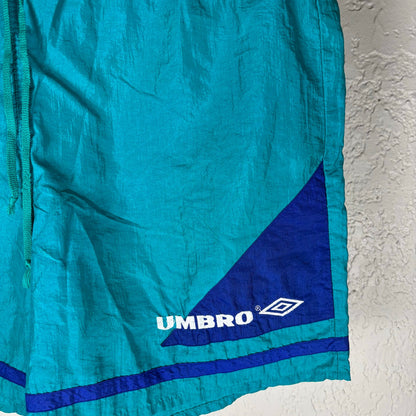 Vintage Umbro 90s Retro Nylon Soccer Running Large Gym Shorts