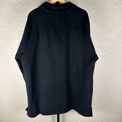 Burberry London Black Cashmere Nova Check Wool Quilted Coat XL