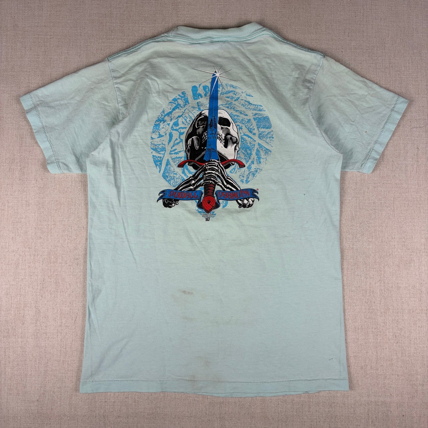 Vintage Powell Peralta Skull And Sword 80s Stedman Bones Medium Skate Shirt