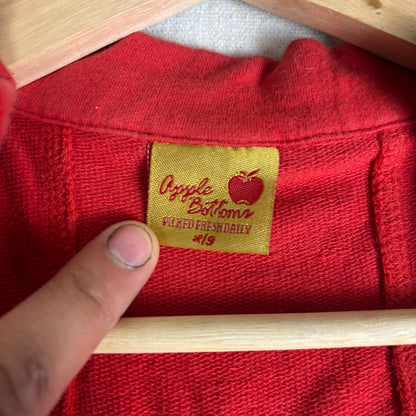 Apple Bottoms Y2K Sweet to the Core Embroidered Zip Up Tank Top Large