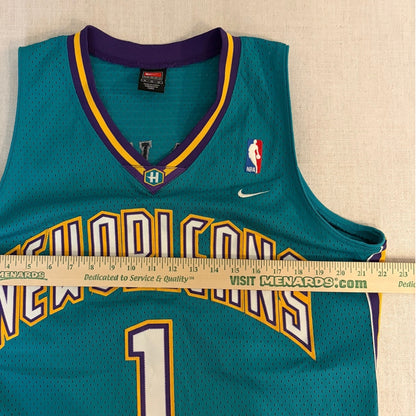 Vintage Baron Davis Jersey RARE New Orleans Hornets Nike Team Sewn Sz Medium NBA