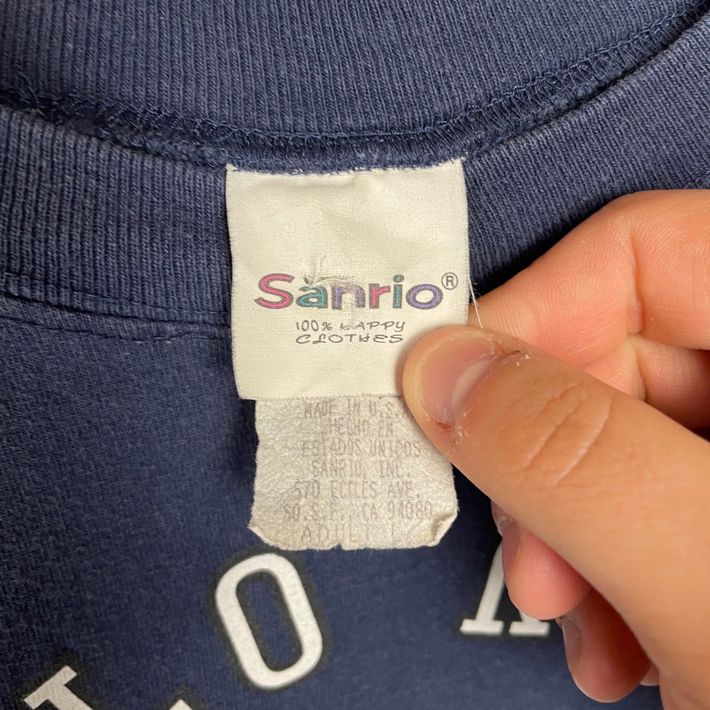 RARE Hello Kitty America Sanrio 1999 Adult L Made in USA Tee