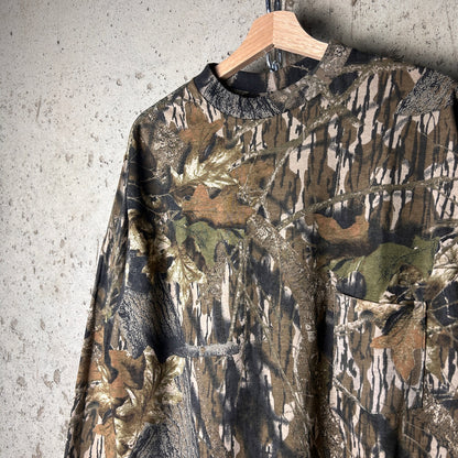 Mossy Oak NWT Vintage Real Tree Camo Large 100% Cotton Long Sleeve