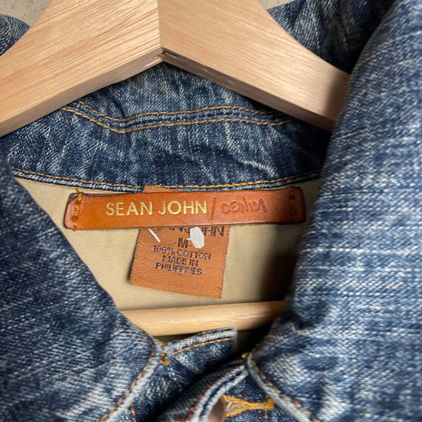 Sean John Y2K Denim Button Up Chore Jacket Medium