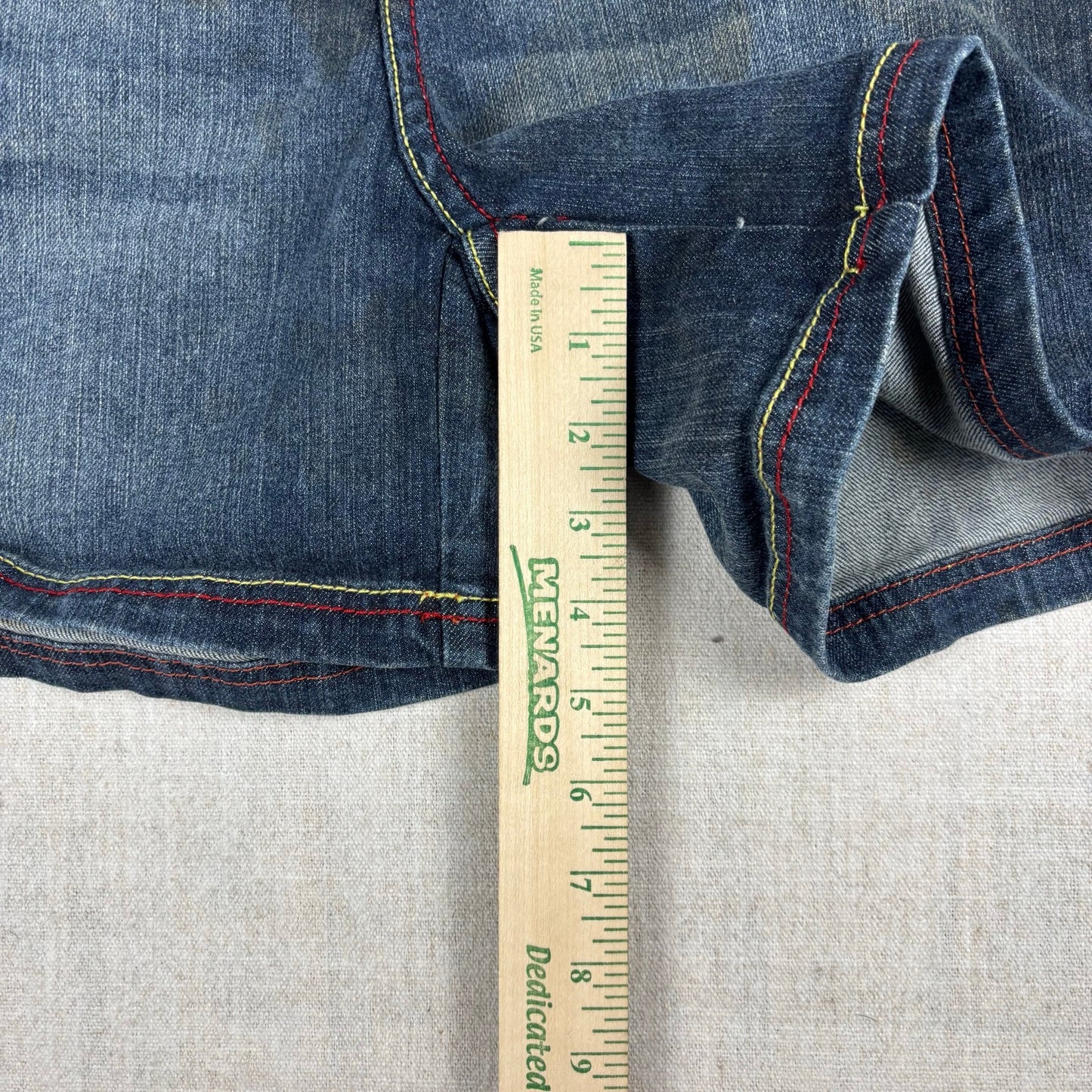 Coogi Jeans Y2K Womens Denim Overall Shorts Embroidered Sz Large