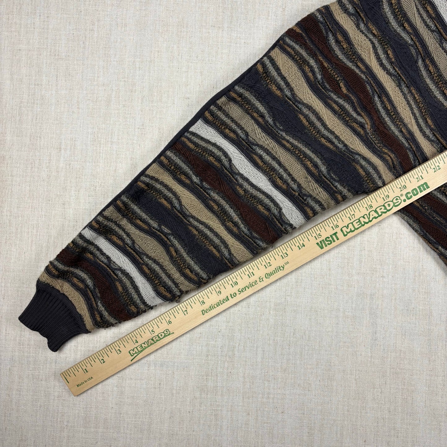 Coogi Style 3D Knit Sweater St. Croix V Neck XL