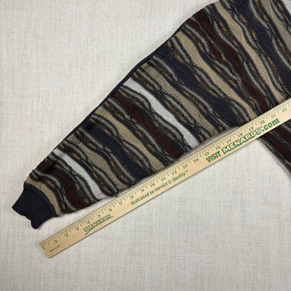 Coogi Style 3D Knit Sweater St. Croix V Neck XL