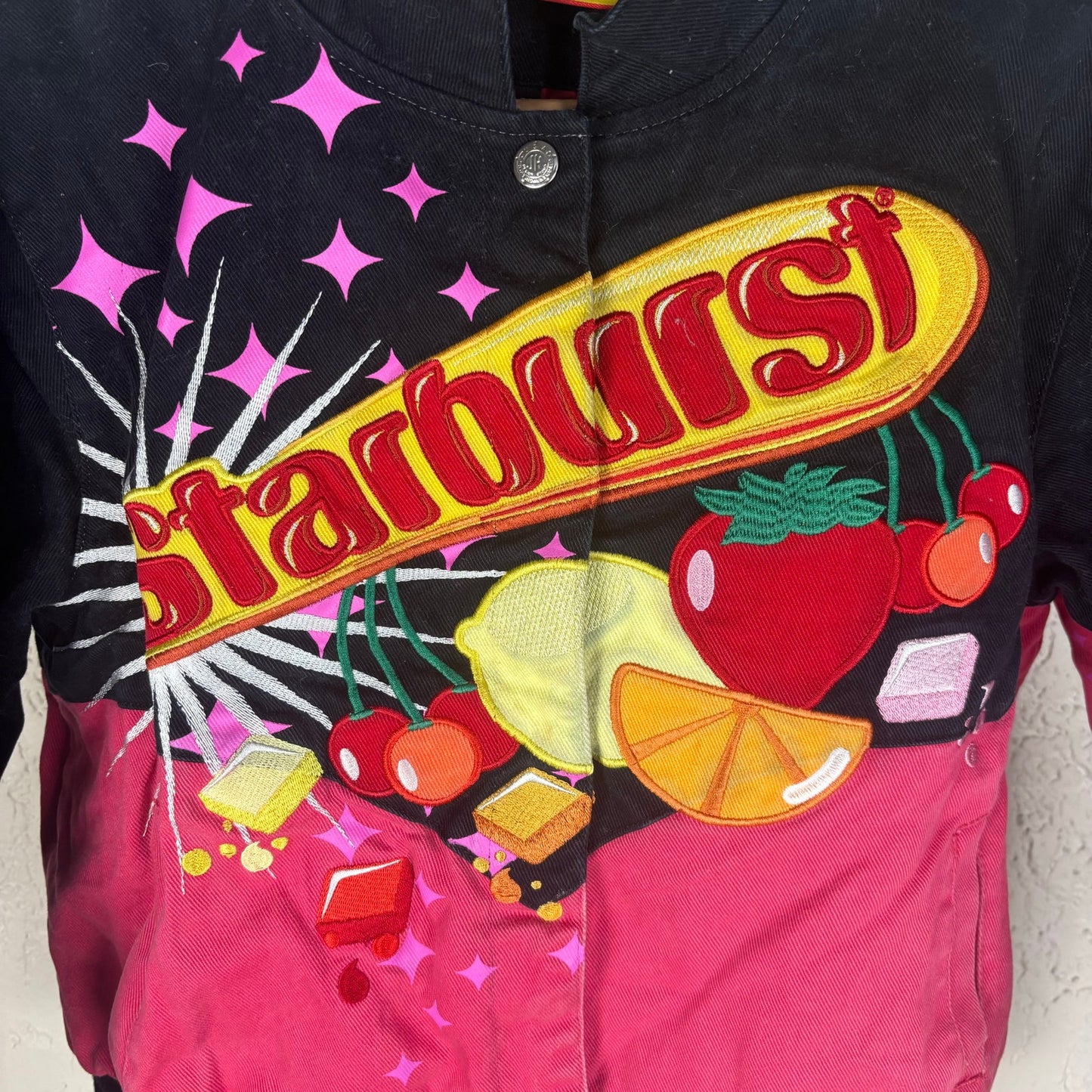 Rare JH Design Starburst Embroidered Kids Large Racing Jacket
