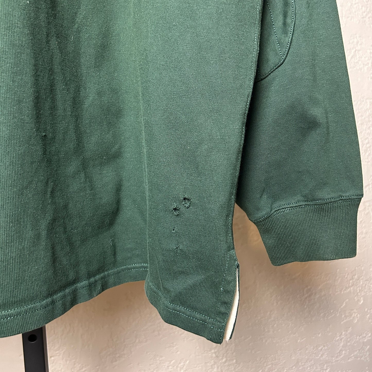 Polo Ralph Lauren Rugby Polo Forest Green 2XL Tall Elbow Patch Longsleeve Shirt