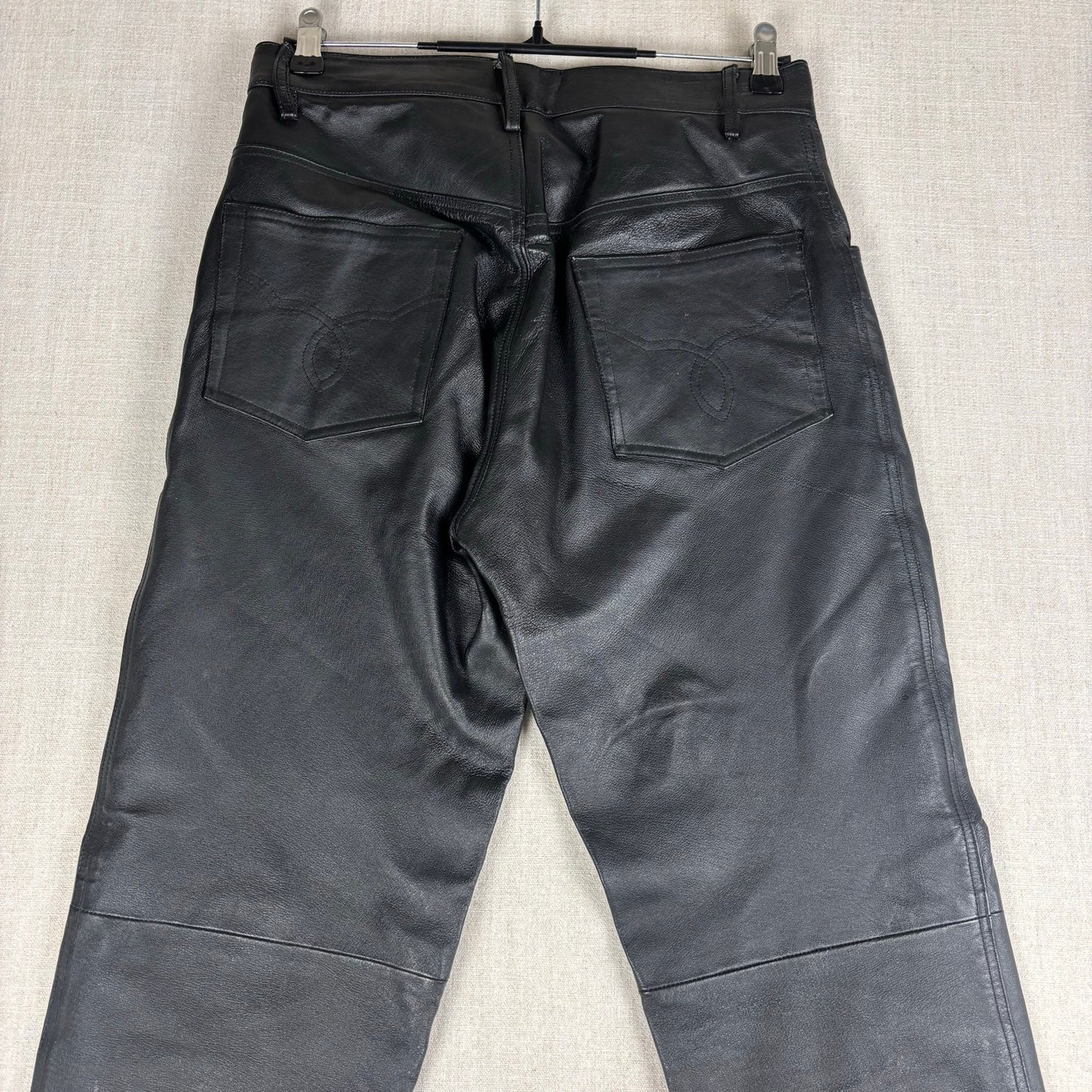 Vintage Leather Pants Intro Sz 30 Lined Biker Black