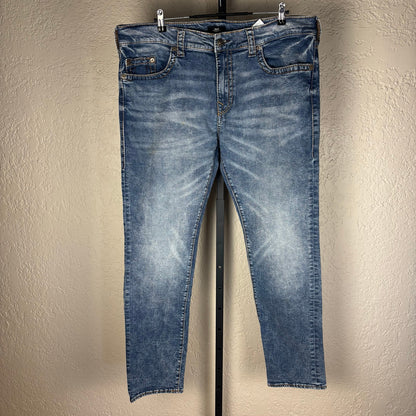 True Religion Rocco Relaxed Skinny Sz 40 Blue Denim Jeans