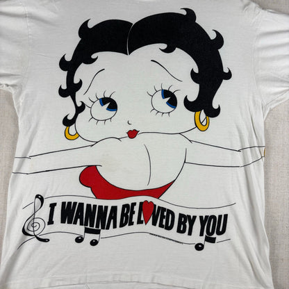 Vintage Betty Boop I Wanna Be Loved By You 90s Wrap Around XL Shirt