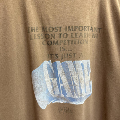 No Rules Earth Tone Brown Sports Quote Game XL 90s/00s Shirt